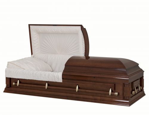 Cercueils Concept 08204-00100-N CERCUEIL D'ÉRABLE REPOLI CRÊPE CERISIER MATELAS NON W1542W-0    4 X 2 OR ANTIQUE 