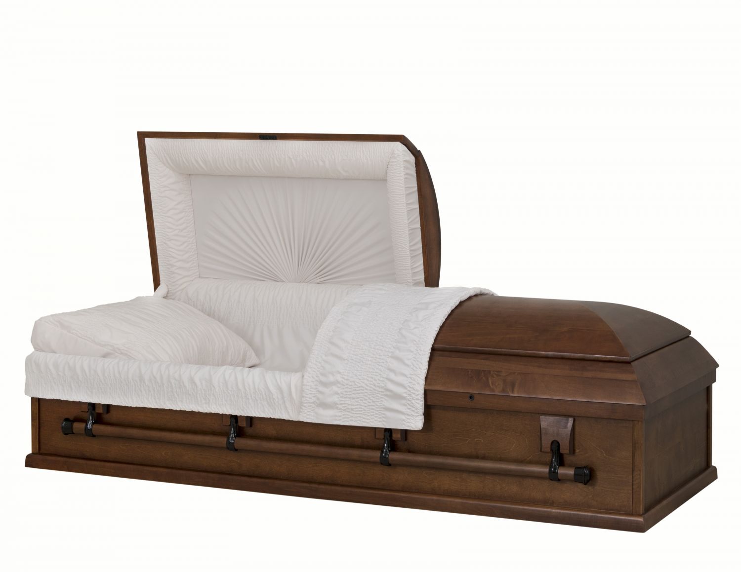 Cercueils Concept 10252-00001-N CERCUEIL DE PEUPLIER GRAIN OUVERT TAFFETAS FONCÉ FIBRES DE BOIS OUI W1540N-1    4 X 0 NOIR 