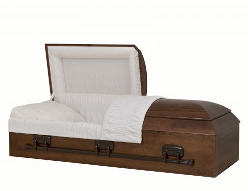 Cercueils Concept 11215-00003-N CERCUEIL DE PEUPLIER GRAIN OUVERT TAFFETAS FONCÉ FIBRES DE BOIS OUI 900    3 X 0 BRONZE 