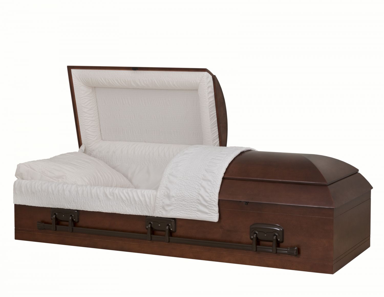 Cercueils Concept 11215-00007-N CERCUEIL DE PEUPLIER GRAIN OUVERT TAFFETAS CERISIER FIBRES DE BOIS OUI 900    3 X 0 BRONZE 