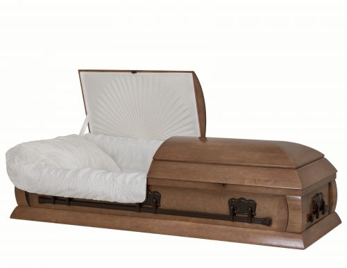 Cercueils Concept 15016-00091-N CERCUEIL DE PEUPLIER SATIN  TAFFETAS MEDIUM  FIBRES DE BOIS NON 5014    3 X 1 BRONZE 