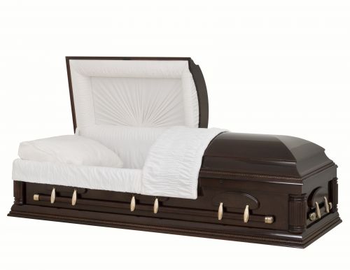 Cercueils Concept 18204-00849-N CERCUEIL DE PEUPLIER REPOLI NOVA ACAJOU DU SUD MATELAS OUI W1462W-1    6 X 2 OR ANTIQUE  