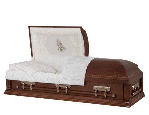 Cercueils Concept 18204-00880-N CERCUEIL DE PEUPLIER REPOLI CRÊPE CERISIER MATELAS OUI H2110-0    3 X 1 CUIVRE 
