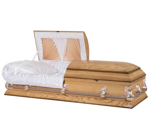 Cercueils Concept 40000-00207-N CERCUEIL DE FRÊNE LUSTRÉ SATIN MEDIUM FIBRES DE BOIS NON B3430 BUMPER  3 X 1 BRONZE 