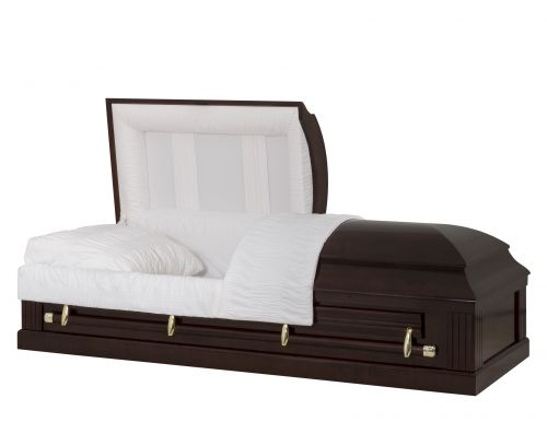 Cercueils Concept 24260-00050-N CERCUEIL DE PEUPLIER REPOLI NOVA  AMARETTO MATELAS YES W1540G-1    4 X 0 OR 