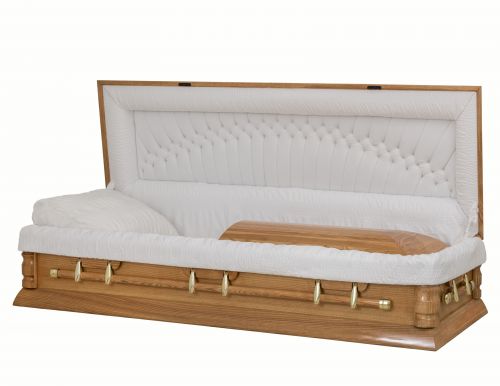 Cercueils Concept 40103-00052-N CERCUEIL DE FRÊNE REPOLI NOVA MEDIUM  MATELAS NON W1462G-4    6 X 2 OR 