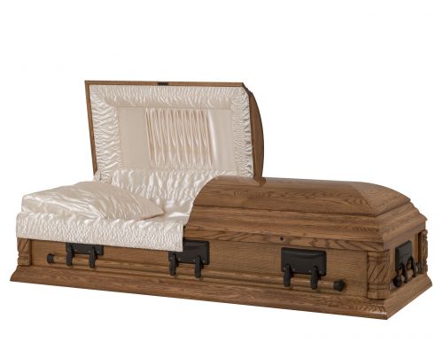 Cercueils Concept 65208-00017-N CERCUEIL DE CHÊNE REPOLI SATIN MEDIUM FONCÉ FIBRES DE BOIS NON H5000-6    3 X 1 BRONZE 